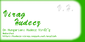 virag hudecz business card